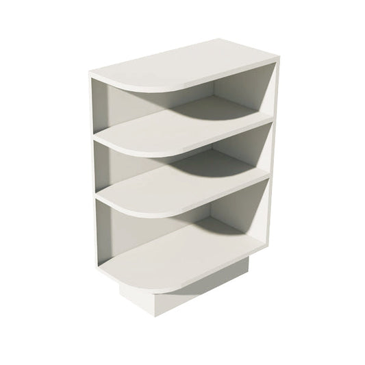DI-BES12R: Dallas Ivory Shaker 12" 4 Shelves End Shelf Corner Base Cabinets (Right Open)
