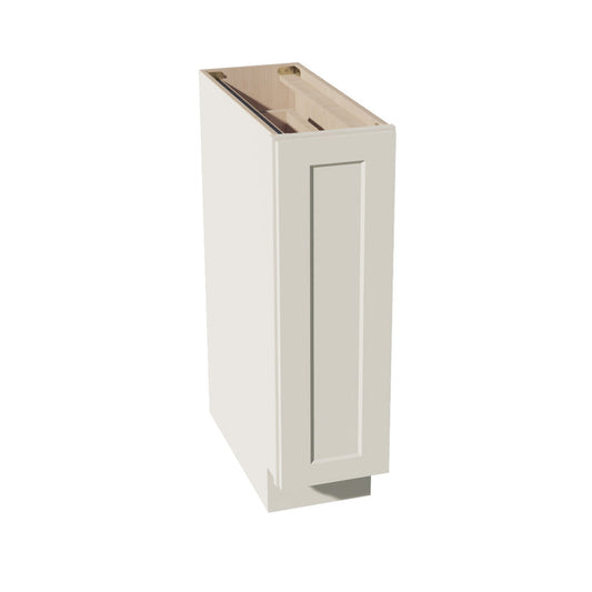 DI-BF09-PO: Dallas Ivory Shaker 09" Full Door Pull Out Spice Rack Base Cabinets