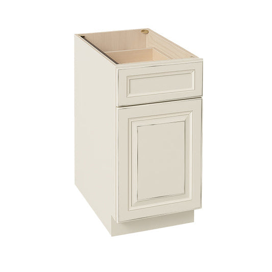 DI-B18: Dallas Ivory Shaker 18" 1 Drawer 1 Door Standard Base Cabinet