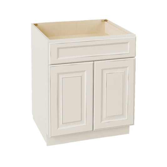 DI-B30: Dallas Ivory Shaker 30" 1 Drawer 2 Door Standard Base Cabinet