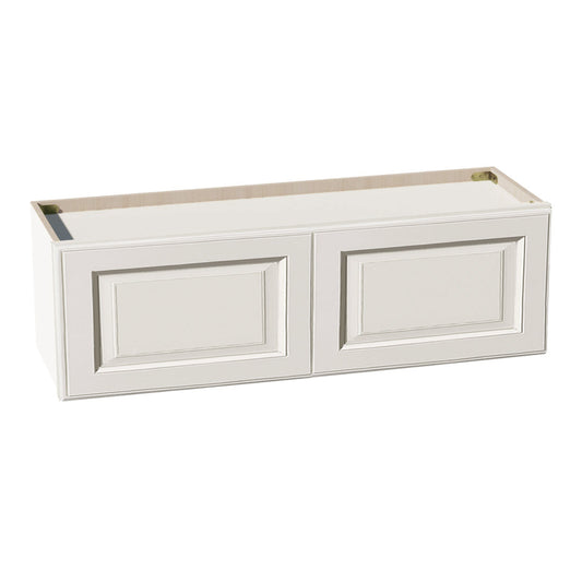 DI-W3912: Dallas Ivory Shaker 39"W x 12"H 2 Doors Standard Wall Bridge Cabinet