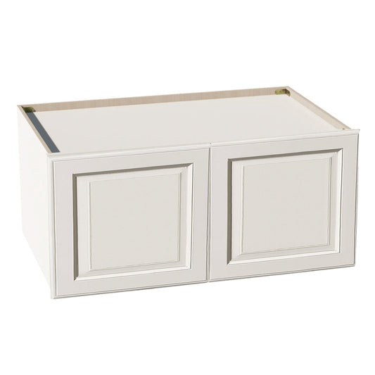 DI-W391824: Dallas Ivory Shaker 39"W x 18"H x 24"D 2 Doors Standard Bridge Wall Cabinet