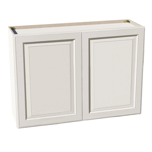 DI-W4230: Dallas Ivory Shaker 42"W x 30"H 2 Doors & 2 Shelves Standard Wall Cabinet