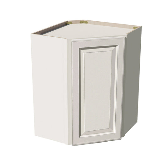 DI-WDI2430: Dallas Ivory Shaker 24"W x 30"H 1 Door & 2 Shelves Diagonal Wall Corner Cabinet