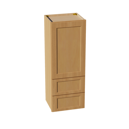 HT-WD1848: Timber Wood Shaker 18"W x 48"H 1 Door & 2 Drawers Special Wall Cabinet