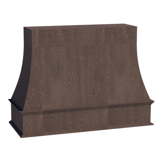 SM-WRH4836: Mocha Brown Slim Shaker 48"W x 36"H Wood Wall Mounted Range Hoods