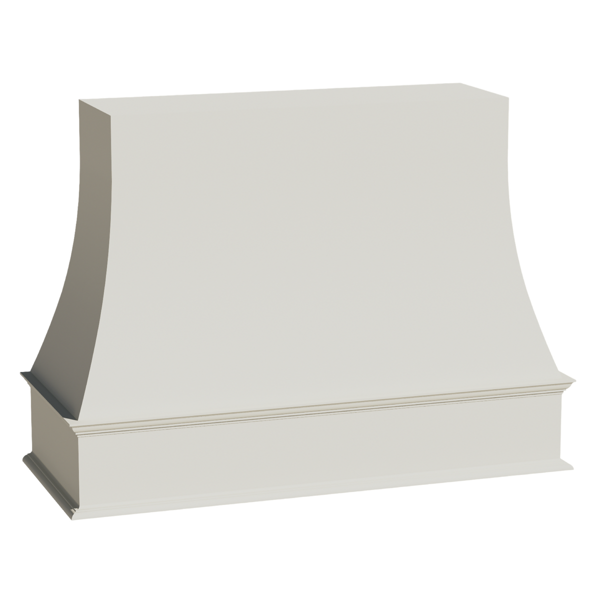 TW-WRH4836: Creamy White Shaker 48"W x 36"H Wood Wall Mounted Range Hoods
