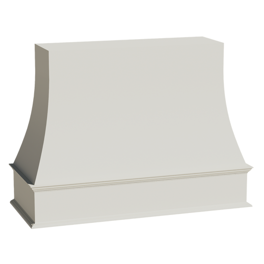 TW-WRH4836: Creamy White Shaker 48"W x 36"H Wood Wall Mounted Range Hoods