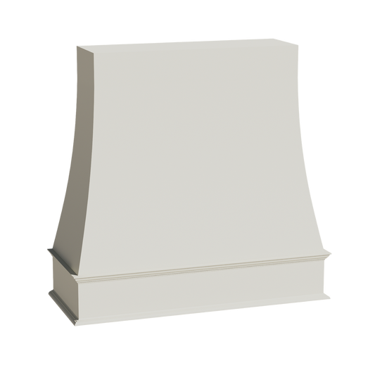TW-WRH4848: Creamy White Shaker 48"W x 48"H Wood Wall Mounted Range Hoods