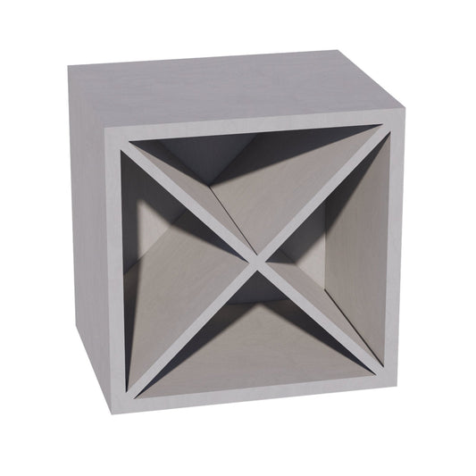 HLG-WR1515: Light Gray Shaker 15"W x 15"H x 12"D Wall Wine Rack Incl. Shelf